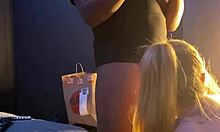 Gracie Drops To Knees Deepthroating Gamer Boyfriend's Thick Cock Sloppily