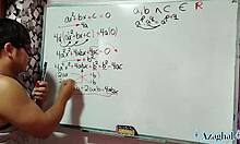 Japanese Student Nerd Demonstrates Erotic Second Degree Equation Sex