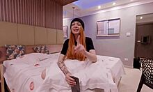 Hey check this delicate redhead starting as porn model with tura's big cock