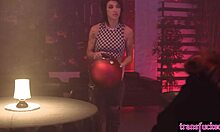 hot singer brooklyn gray fucked by teen shemale ariel demure on stage