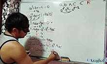Japanese Student Nerd Demonstrates Erotic Second Degree Equation Sex