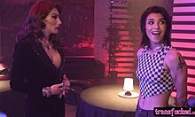 hot singer brooklyn gray fucked by teen shemale ariel demure on stage