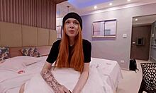 Hey check this delicate redhead starting as porn model with tura's big cock