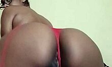 ebony babe's tight wet pussy aches for deep pounding alone at home