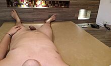 mmm latina mistress wife sucks my nipples while jerking hubby's pathetic cock