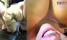 bailey and olyssia's blonde pussies sucked before cock riding frenzy