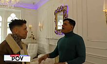 dean watches babes handle monster cocks in mmf frenzy