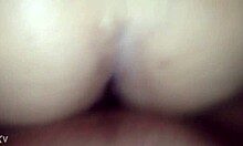 Oiled body bent over for painful doggystyle relief