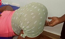 Tight pastor's wife bent over hotel bed moaning from deep cock drill