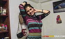 first date turns rough with petite latina braces girl bent over big cock doggystyle