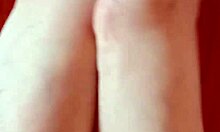 Greta's painted toenails make her homemade milf feet so fuckable