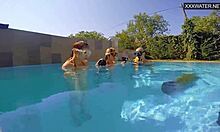 whoa watch this hungarian couple eva sasalka jason fuck underwater poolside!