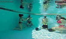 whoa watch this hungarian couple eva sasalka jason fuck underwater poolside!