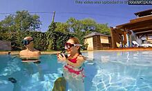 whoa watch this hungarian couple eva sasalka jason fuck underwater poolside!