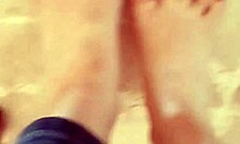 Greta's painted toenails make her homemade milf feet so fuckable