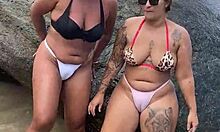 hey we're the hairy chicks fucking wild on the beach 🌴🍑