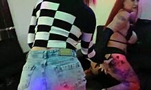 so horny i fucked gloryhole stranger cum creampie filled my pussy