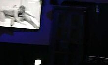 so horny i fucked gloryhole stranger cum creampie filled my pussy