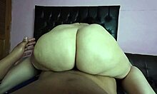 Stepbrother's fat ass ridden hard by hot bitch till creampie