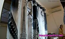 Bold Slut Strips Short Jeans On Off