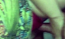 married slut pulls panties aside spreads wide for monster cock creampie from horny eater