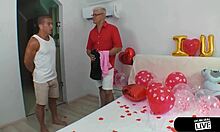 Lana surprises with romantic fucking of dance buddy bent over doggystyle cowgirl ride