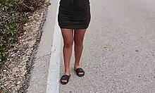 Puta Shows Ass And Tits On Mexican Public Highway