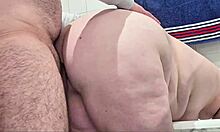 he rams the wrong hole deep anal creampie in mommy's fat bbw ass homemade hardcore not daughter cuckold husband watches