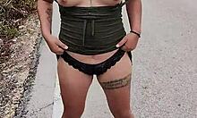 Puta Shows Ass And Tits On Mexican Public Highway