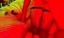 shaved mature anal doggie in fishnets, smooth pussy slut style