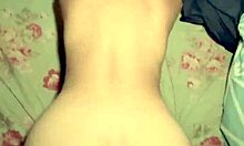 mexican beauty gives sloppy blowjob then bends for deep doggystyle pounding in bedroom