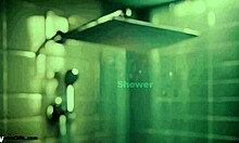 hey striking brunette beauty just took a steamy shower