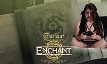 lovense gamer bimbo in pigtails vibes to bayonetta episode 4 orgasm