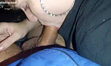 Amateur wife gulps cock hungrily in homemade deepthroat blowjob frenzy