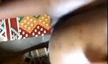 Bent over stepsis screams from rough big black cock doggystyle cum