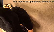 Footjob tease and sock bukkake trains my masochist slave!