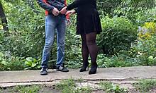 every male pervert craves this huge ass mature cougar flashing dirty pantyhose in public toilet!