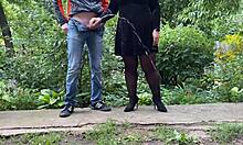 every male pervert craves this huge ass mature cougar flashing dirty pantyhose in public toilet!