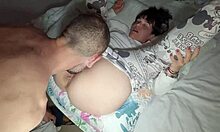 i creampie my chubby mexican stepmom's juicy hairy pussy up close