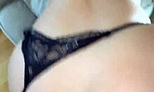 skinny latina takes rough anal creampie in fishnets from big black cock