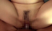 Secret Japanese milf's huge natural tits bounce in bedroom balloon play