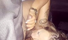 Blonde Stunner Deepthroats Monster Cock Before Bedtime Facial Cumshot