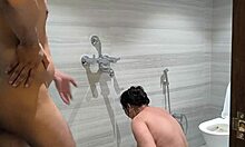 Hey you wanna see me fuck her hard in the shower?