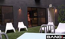 april brookes swallows jizz load on her pretty face during wild casting audition!