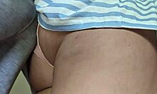 a stranger pumps hot cum into my panties on crowded subway. passengers almost spot us