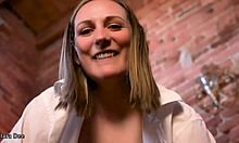 sissy wife pegs hubby on date night then feeds pussy pov