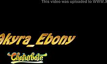 akyra EBONY teases on CHATURBATE with solo BLACK curves and moves