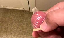 i'm stroking my pussy so hard with this condom chasing that wild orgasm...