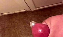 i'm stroking my pussy so hard with this condom chasing that wild orgasm...