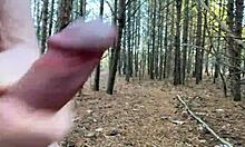 clitlicker662 flashes sloppy pussy in forest for new year's outdoor thrill